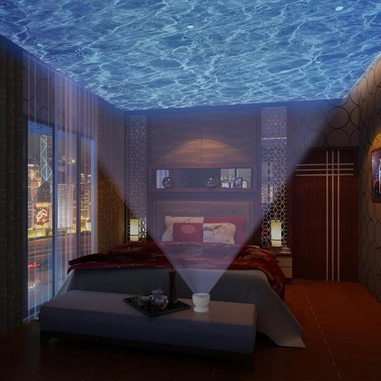 Ocean Wave Projector LED Night Light Remote Control TF Cards Music Player Speaker Aurora Projection TRENDFLOW
