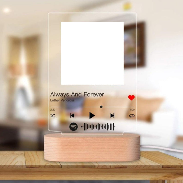Customizable Photo Music Album Cover Night Light Carved Name Song Photo Frame TRENDFLOW