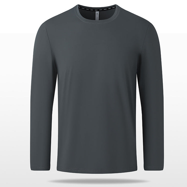 Non-deformed Solid Color Long Sleeve T-shirt TRENDFLOW