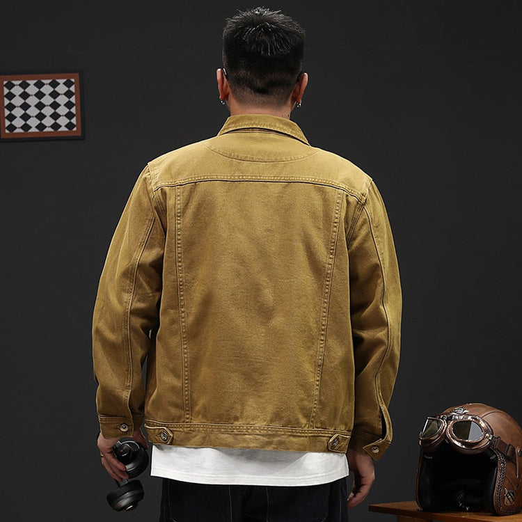 Fashionable Loose-Fit Plus-Size Denim Jacket For Men TRENDFLOW