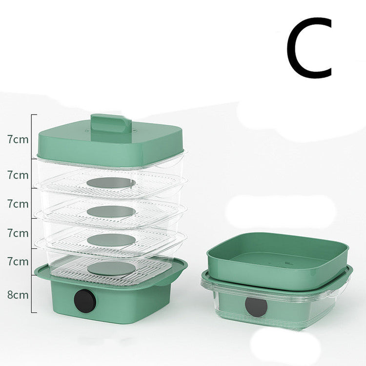 Multi-layer Dish Cover Heat Preservation Kitchen Cover Dining Table Leftover Storage Box Transparent Stack Cooking Hood Steamer TRENDFLOW