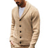 Casual Long-sleeve Sweater With A Turn-down Collar And Pockets TRENDFLOW