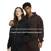 Solid Color Loose Fit Casual Hooded Men&