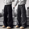 American Retro High Street Multi-pocket Cargo Pants Men