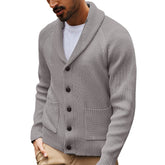 Casual Long-sleeve Sweater With A Turn-down Collar And Pockets TRENDFLOW
