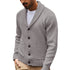Casual Long-sleeve Sweater With A Turn-down Collar And Pockets TRENDFLOW