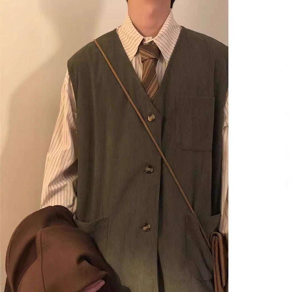 Men's Retro Multi-Pocket Work Vest