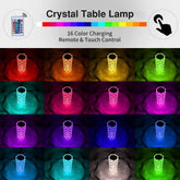 16 Colors LED Crystal Lamp Rose Light Touch Table Lamps Bedr TRENDFLOW