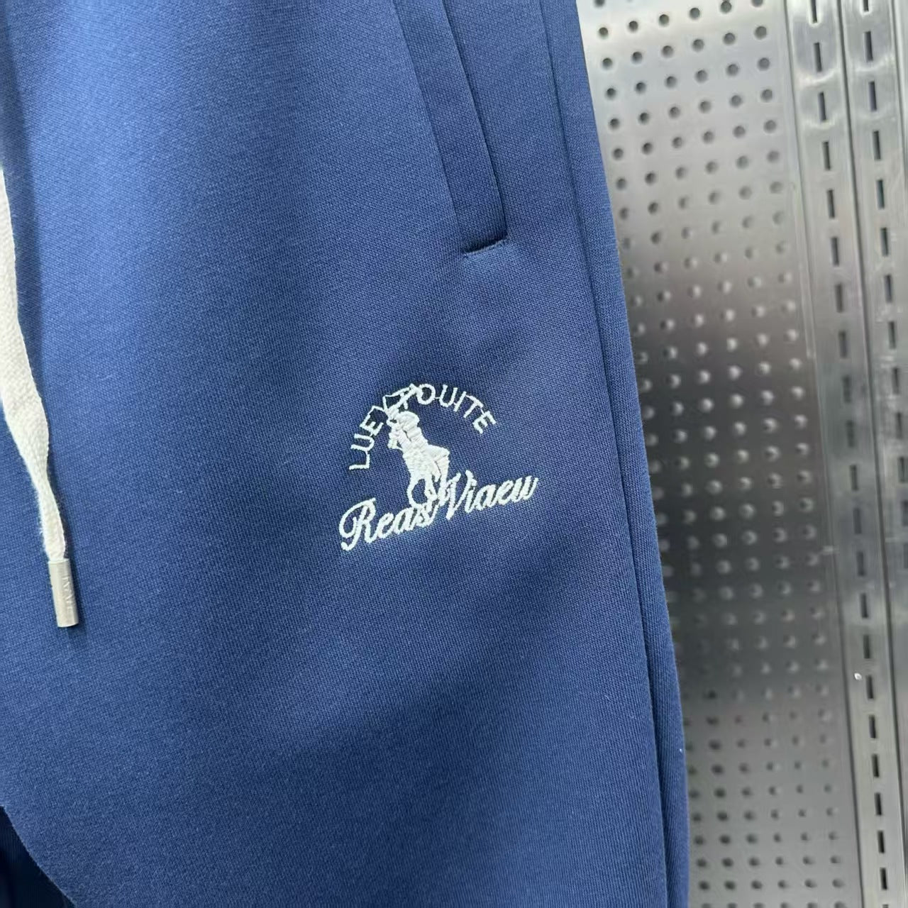 Autumn New Arrival Solid-Colored Casual Pants For Men, Fashionable Embroidery