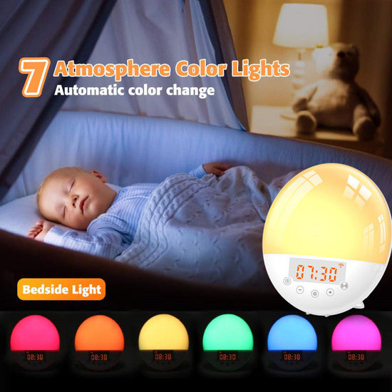 WiFi Voice Control Intelligent Alarm Clock, Sunrise Natural Wake-up Light TRENDFLOW