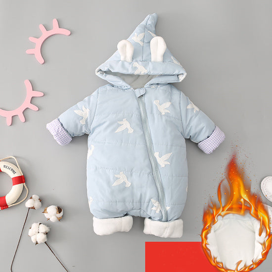 One Piece Clothes, Winter Thick Hugging Clothes, Winter Clothes, Newborn Down Cotton Padded Clothes, Baby Men&