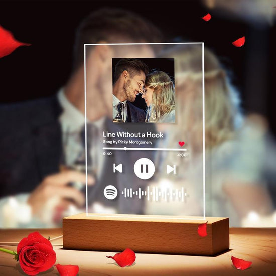 Customizable Photo Music Album Cover Night Light Carved Name Song Photo Frame TRENDFLOW