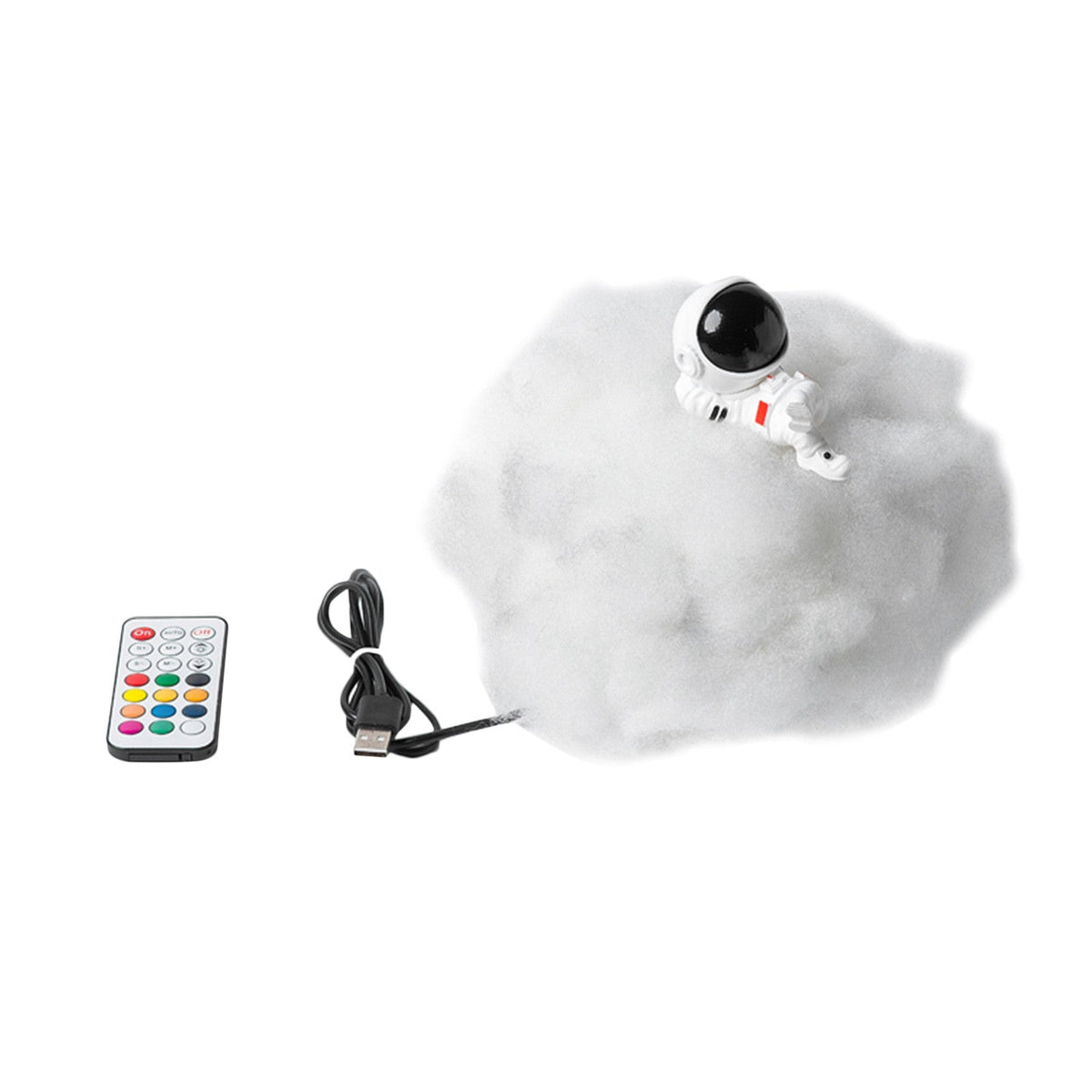 LED Colorful Clouds Astronaut Lamp With Rainbow Effect As Children&