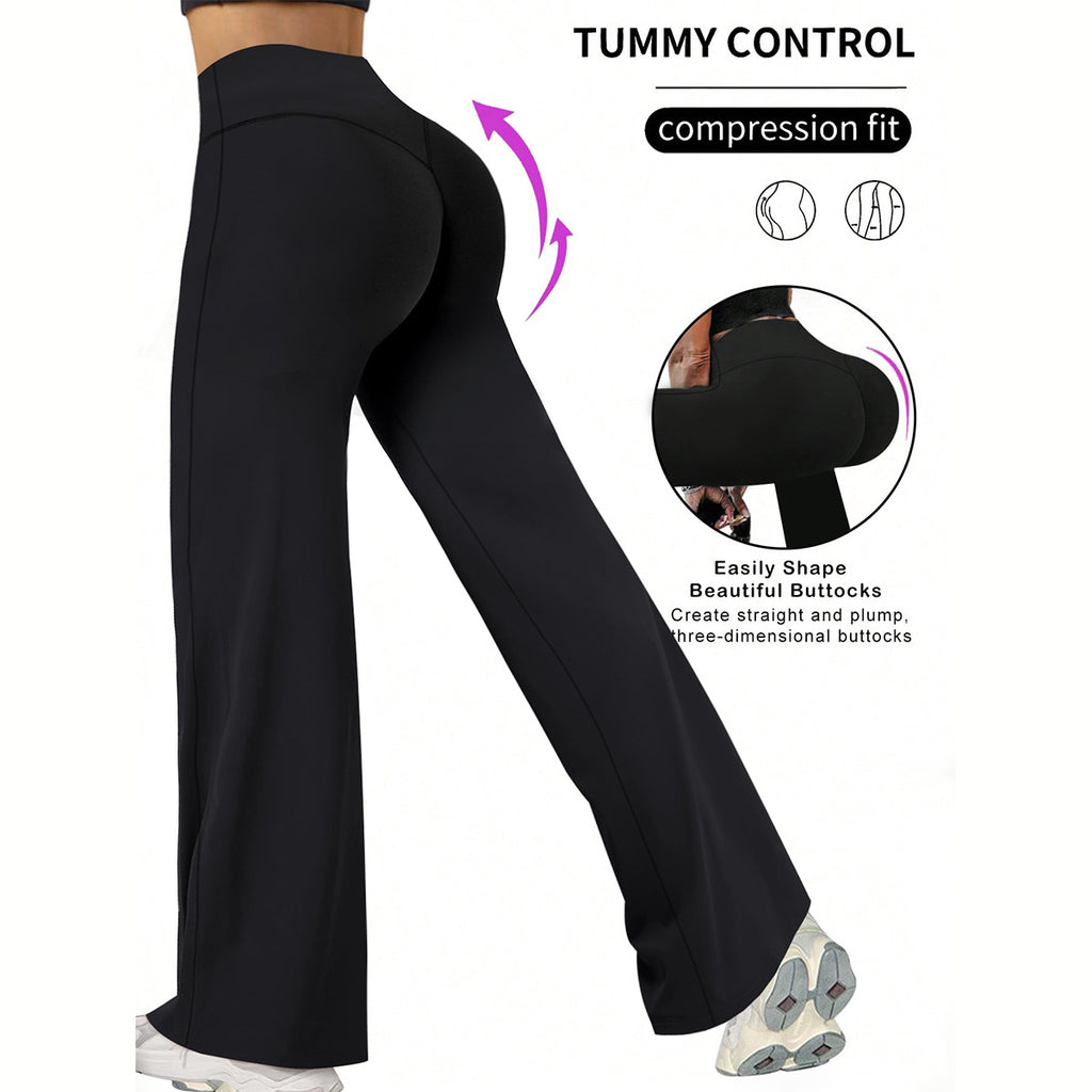 Women's New Soft, Smooth, Bare-Skin Feel Yoga & Fitness Loose Wide-Leg Pants
