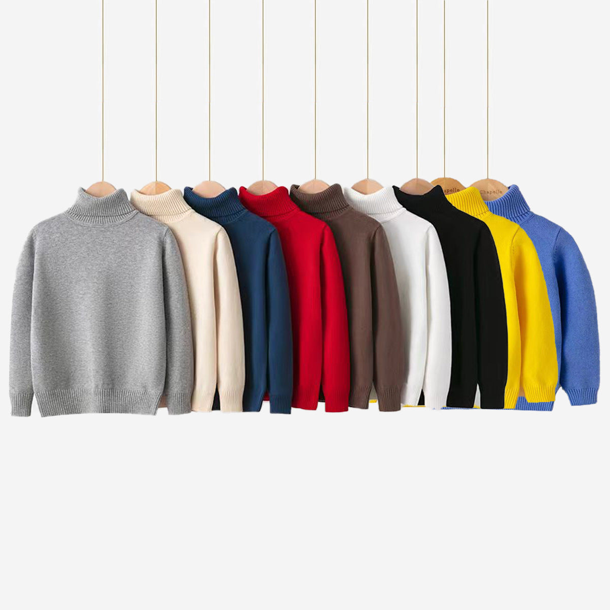 New Women's Pure Cotton Thread Pullover Turtleneck Knit Sweater