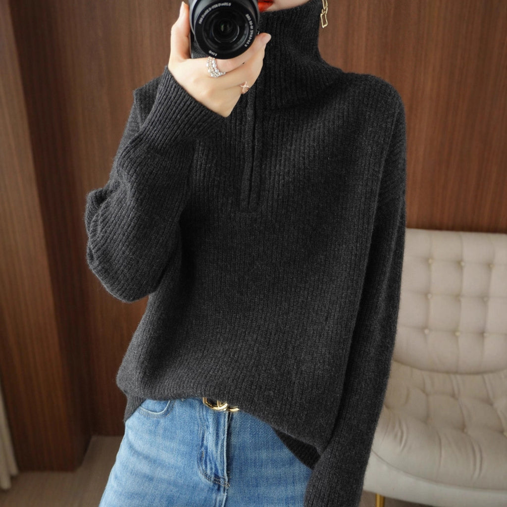 Maglione lavorato a maglia spesso da donna