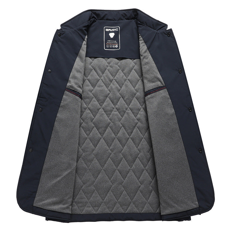 Men's Mulberry Silk Cotton Diamond-patterned Outerwear