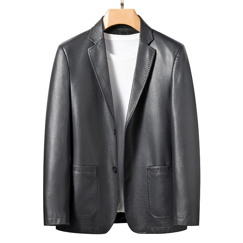 Men's Trendy Leather Jacket Coat
