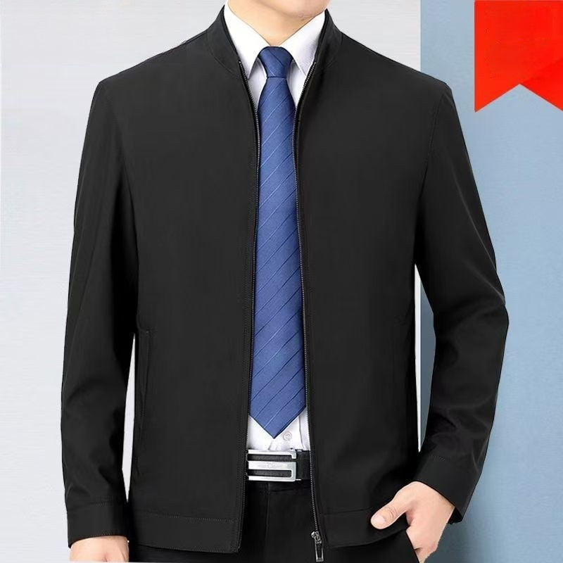 Men's Fashion Stand Collar Non-Iron Wrinkle-Resistant Jacket