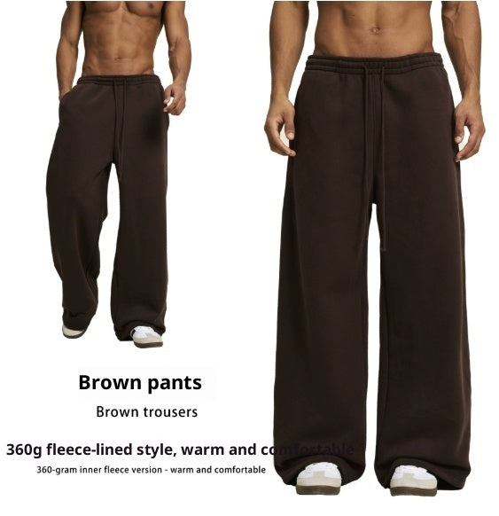 Solid Color Loose Fit Casual Hooded Men&