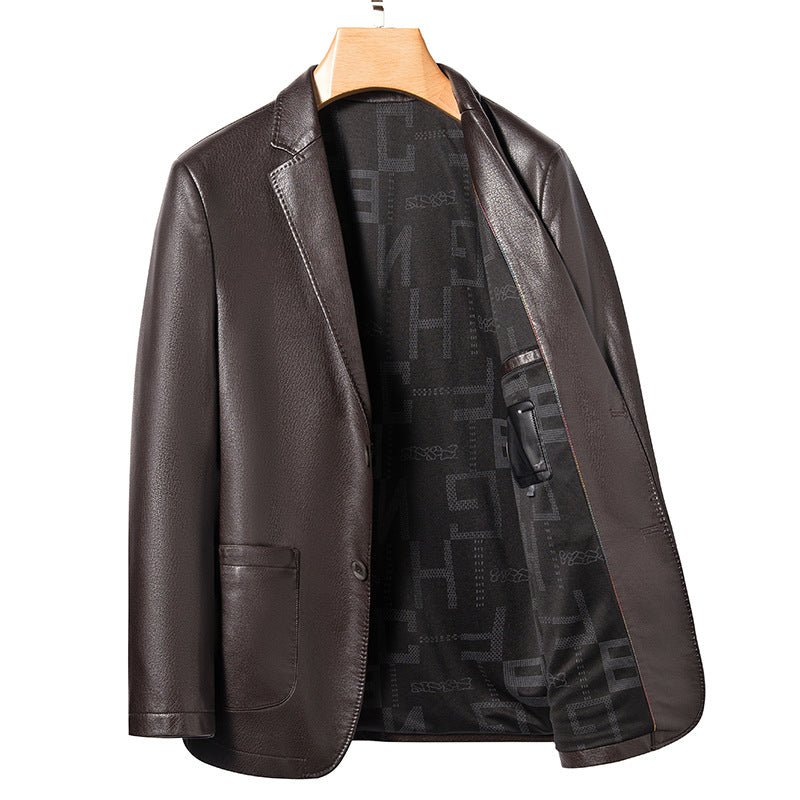 Men's Trendy Leather Jacket Coat