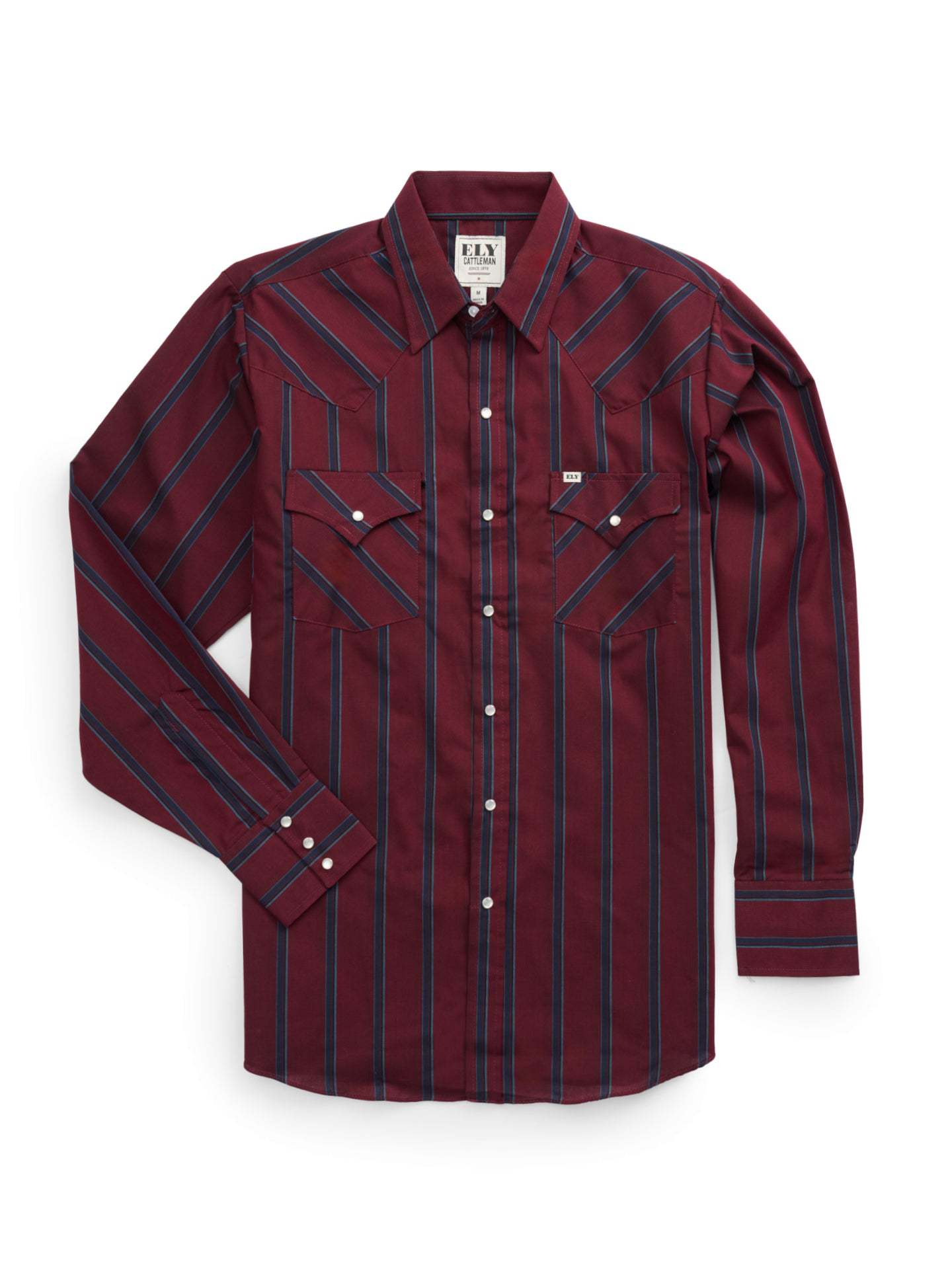 Fashionable Long-sleeve Western-style Striped Shirt For Men