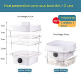 Multi-layer Dish Cover Heat Preservation Kitchen Cover Dining Table Leftover Storage Box Transparent Stack Cooking Hood Steamer TRENDFLOW