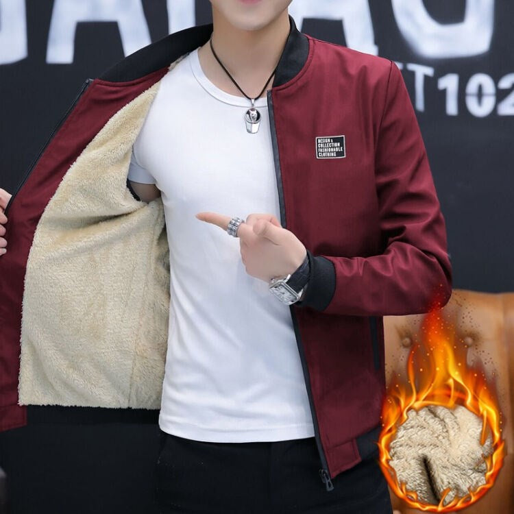 Men's jacket coat autumn and winter plus fleece jacket