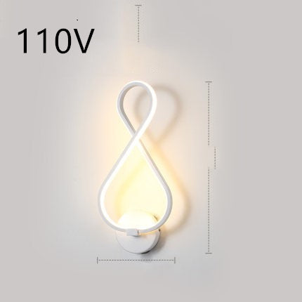 led wall lamp nordic minimalist bedroom bedside lamp TRENDFLOW