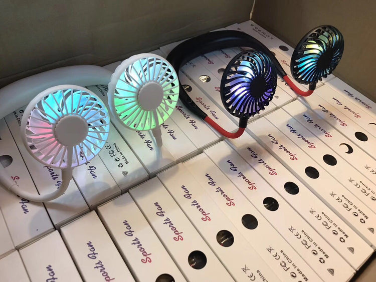 Charging portable lazy fan student desktop fan hanging neck fan TRENDFLOW