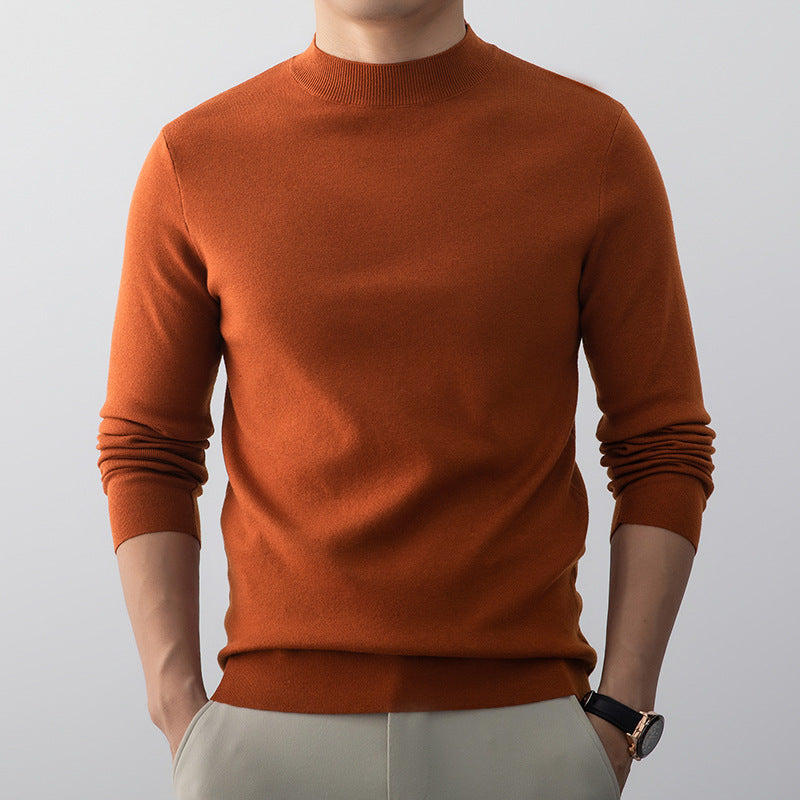 Men's Wool-blend Knitwear With A Mock Turtleneck