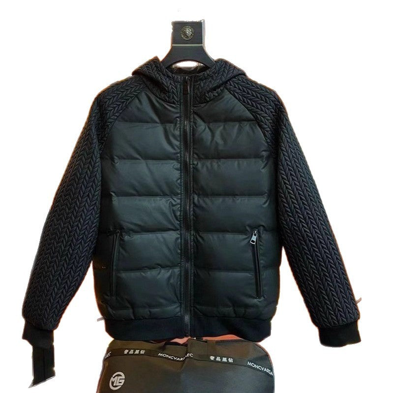 Men's Winter Casual Thick Slim-fit Warm Hooded Cotton Coat