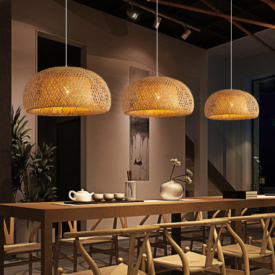 Bamboo Woven Simple Japanese Creative Pastoral Chandelier TRENDFLOW