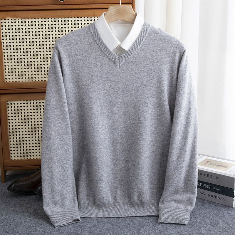 Men's Slimming Crew-neck Long-sleeve Pullover Sweater