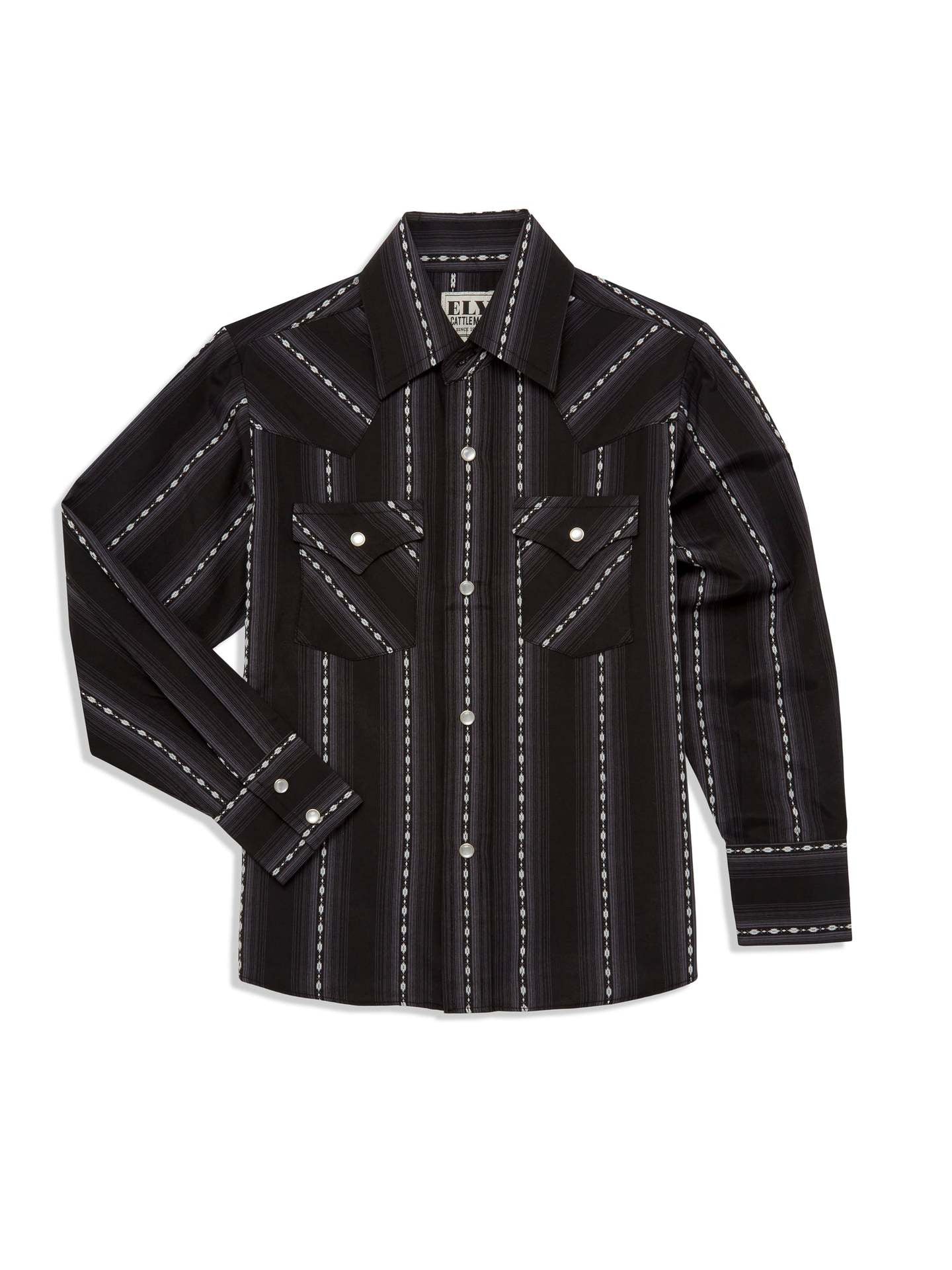 Fashionable Long-sleeve Western-style Striped Shirt For Men