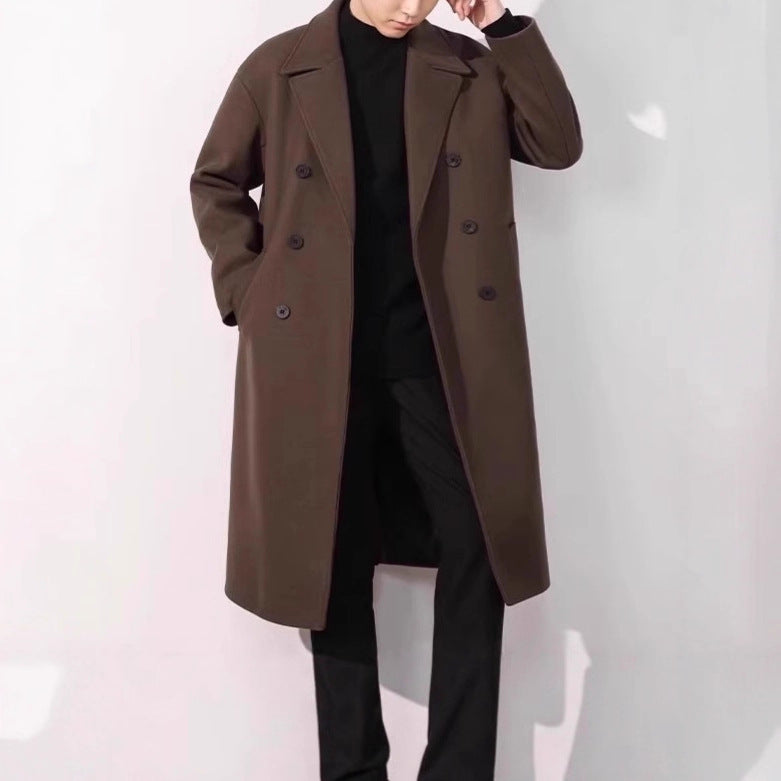 Men's Wool Overcoat, Thick And Loose Wool Jacket
