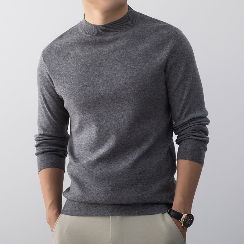 Men's Wool-blend Knitwear With A Mock Turtleneck