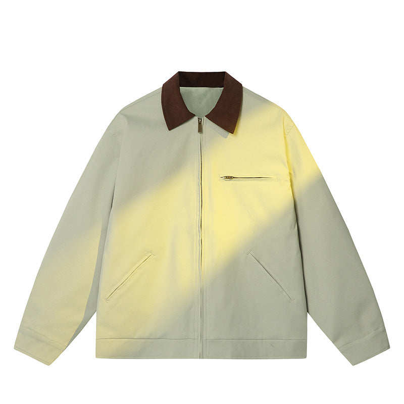 Simple And Versatile Spring Long-sleeve Lapel Jacket For Men