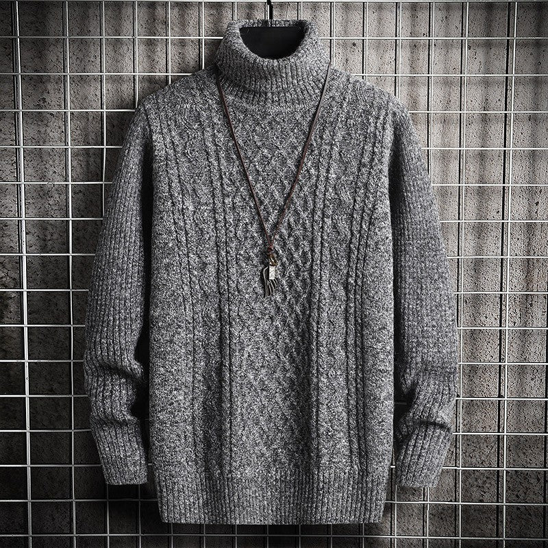 Men's Twill Double-breasted Knit Sweater