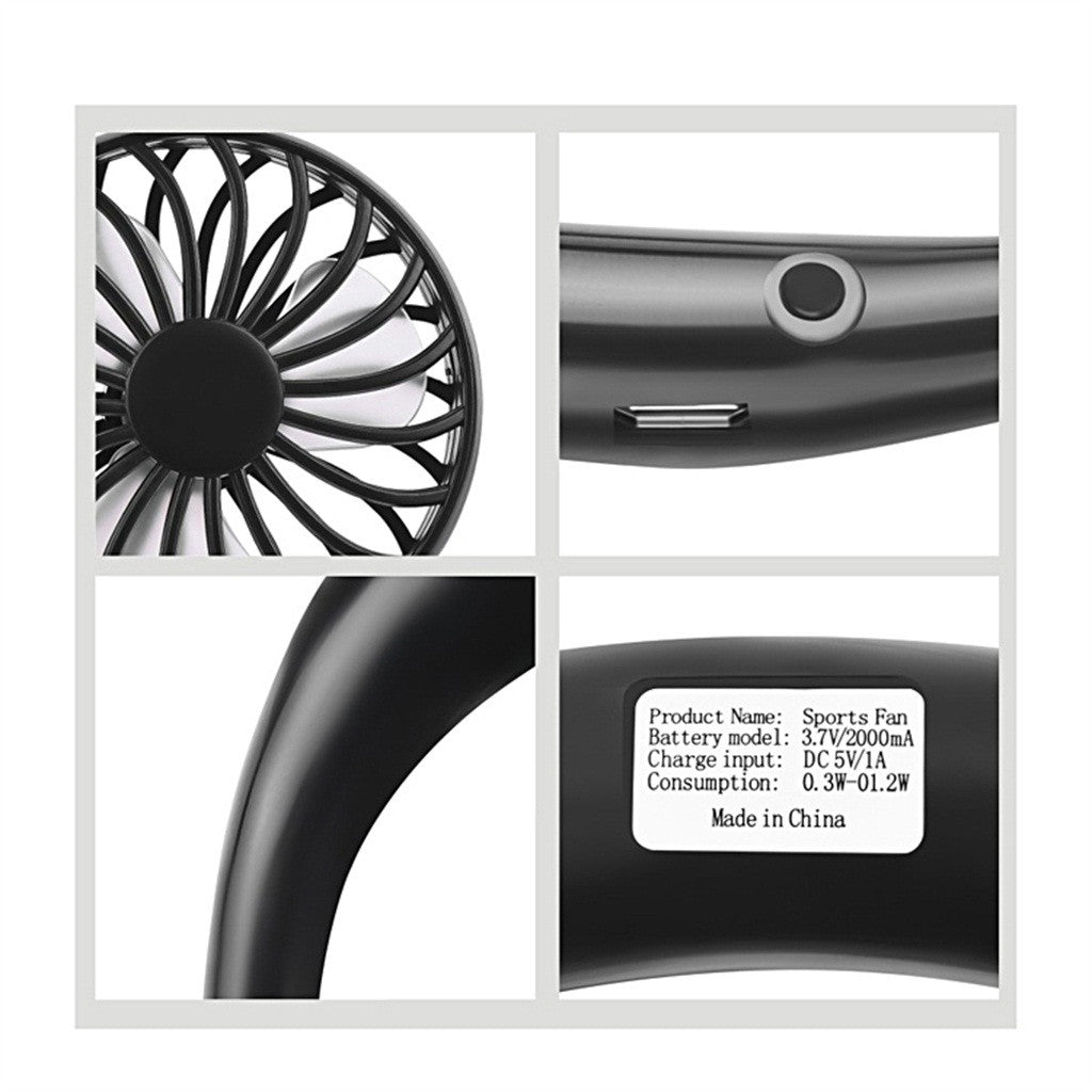 Charging portable lazy fan student desktop fan hanging neck fan TRENDFLOW