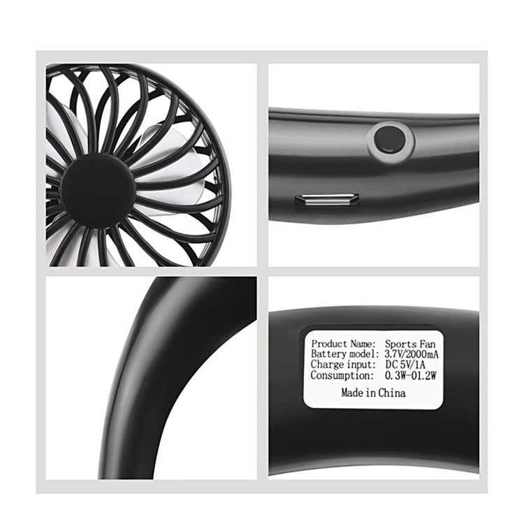 Charging portable lazy fan student desktop fan hanging neck fan TRENDFLOW