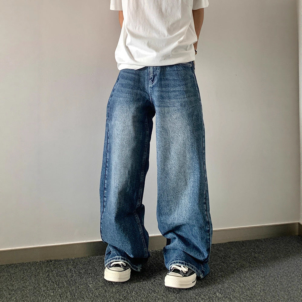 Designer Embroidered High-waisted Retro Loose Slimming Pants