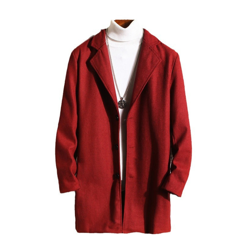 Wool Coat, Mid-length Men&