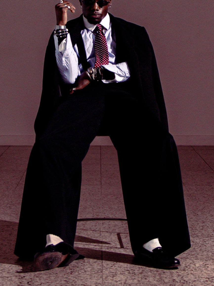 Black Oversized Suspender Wide Leg Pants TRENDFLOW