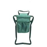 Foldable Outdoor Lawn Bench Chair With Tool Pouch Garden Rest TRENDFLOW