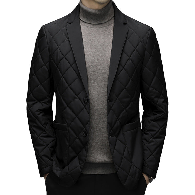 Winter Clothing Down Jacket Men's Lapel Thick Warm Jacket