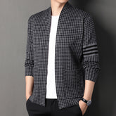 Knitted Cardigan Jacket Semi-scoop Neck Sweater TRENDFLOW