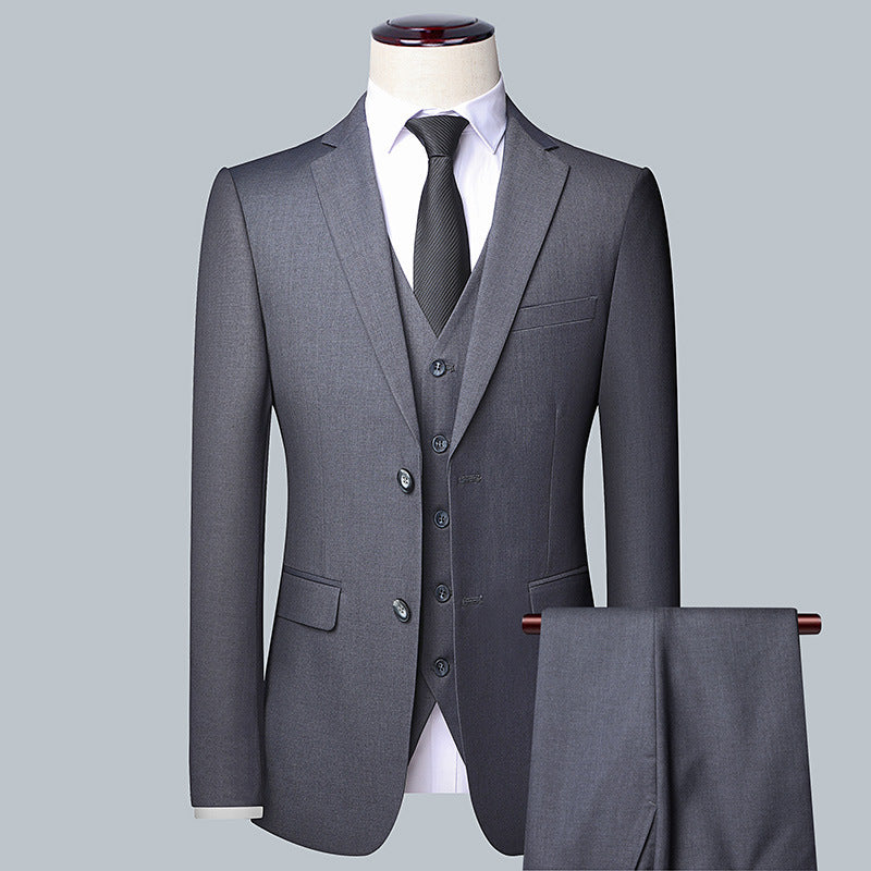 Men's South Korean-style Slim-fit Business Two-button Suit Set