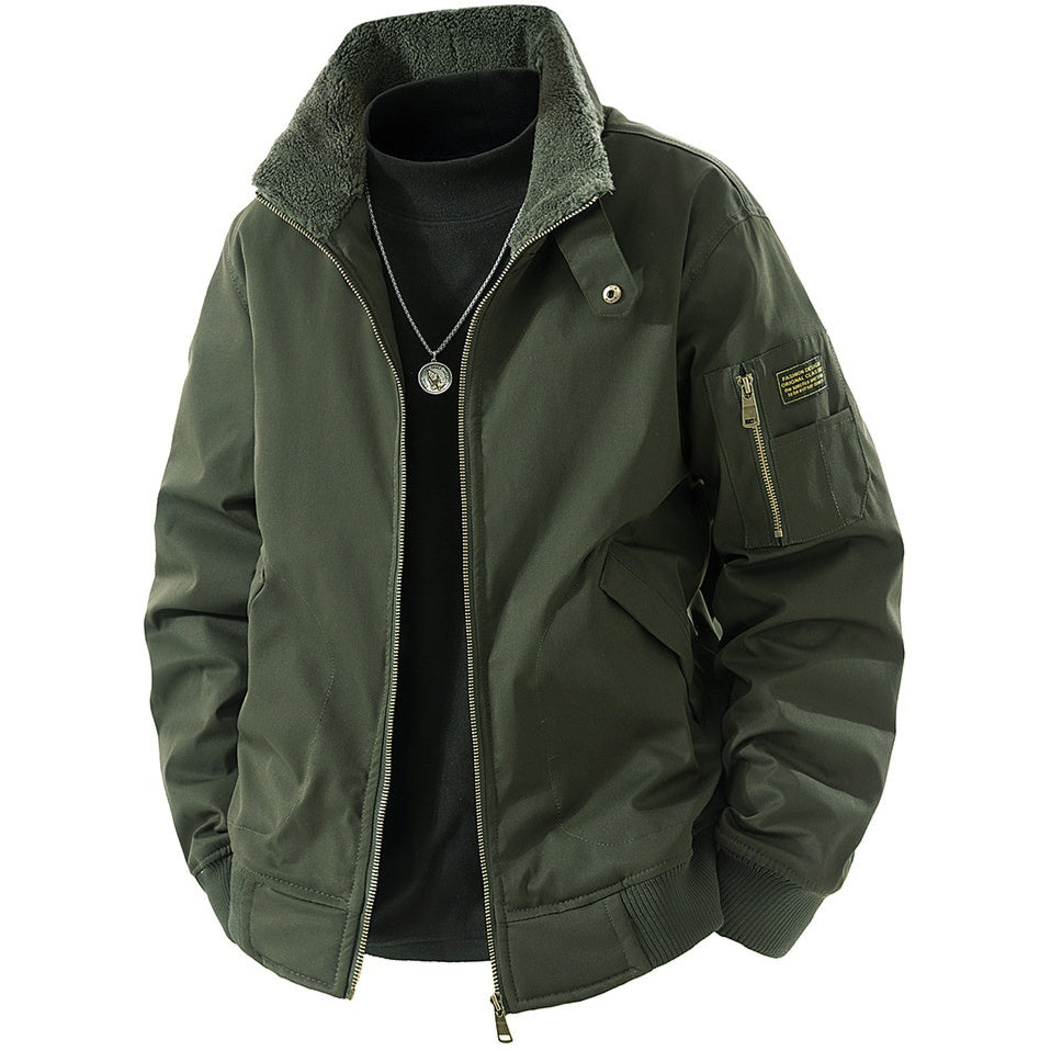 Giacca spessa da uomo con fodera in pile di puro cotone