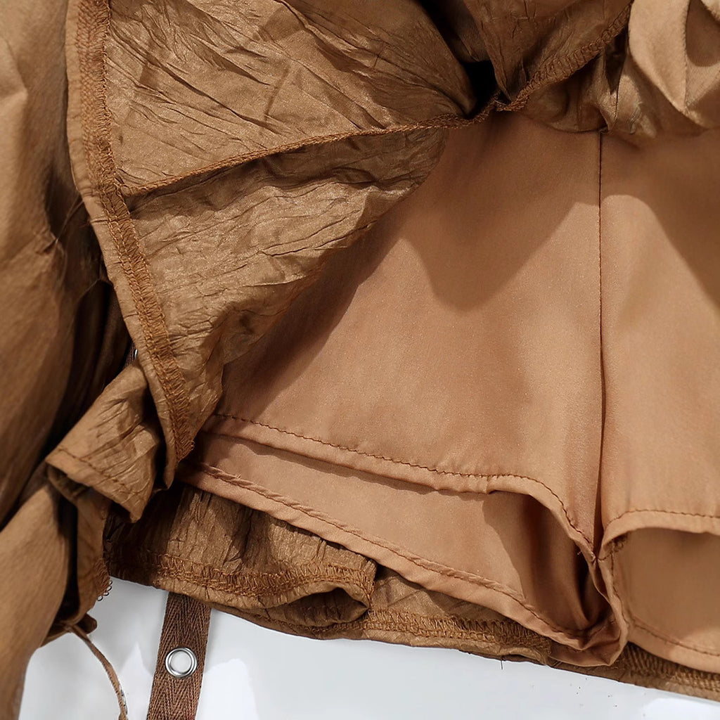 Irregular Ribbon South Korean Dongdaemun Women's Wear Ruffled Pleated Tutu Skirt